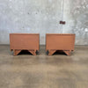 Pair of Mid Century Hand Carved Nightstands