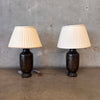 Pair of Vintage Bronze Chinoiserie Decorative Table Lamps