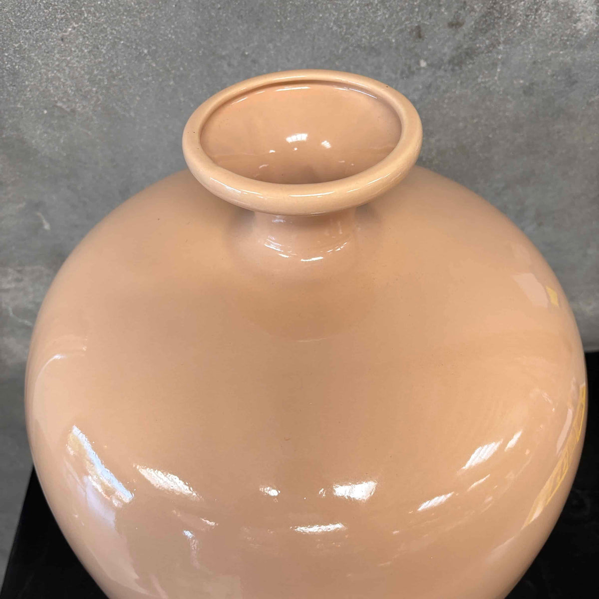 Mid Century Modern Pottery Vase by JARU in Ivory