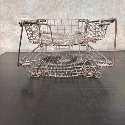 Wire Letter Rack - Two Baskets