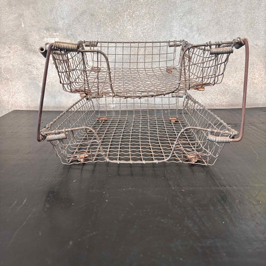 Wire Letter Rack - Two Baskets