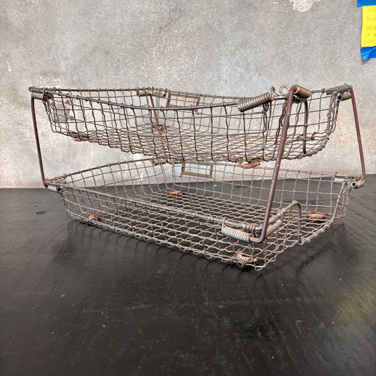 Wire Letter Rack - Two Baskets
