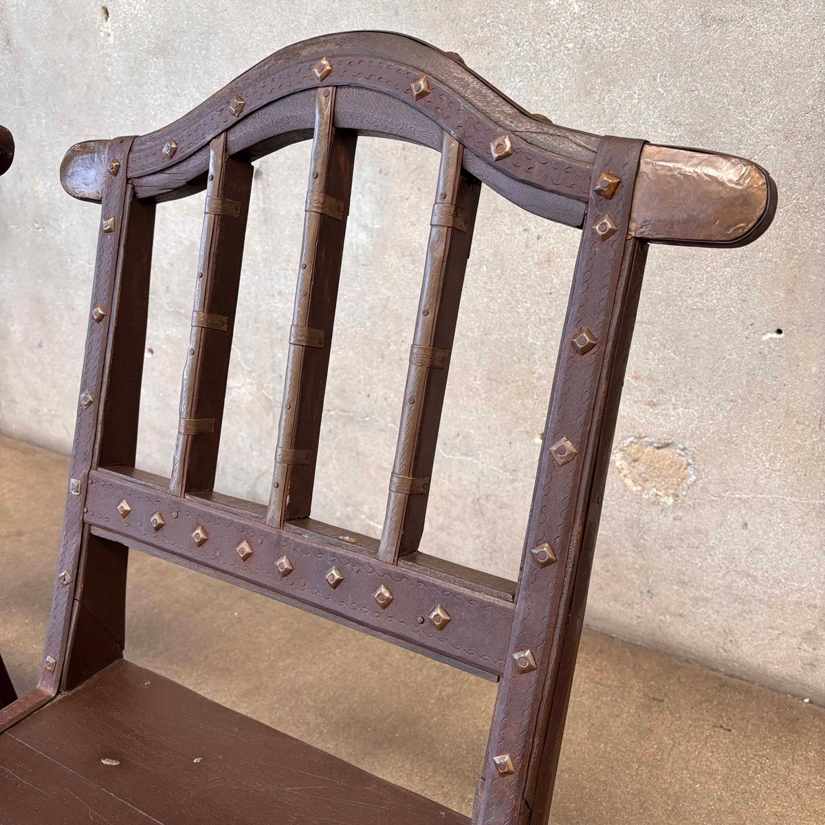 Vintage Chinese Iron & Wood Chairs