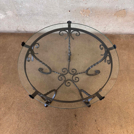 Wrought Iron Patio Table With Glass Top
