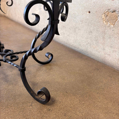 Wrought Iron Patio Table With Glass Top