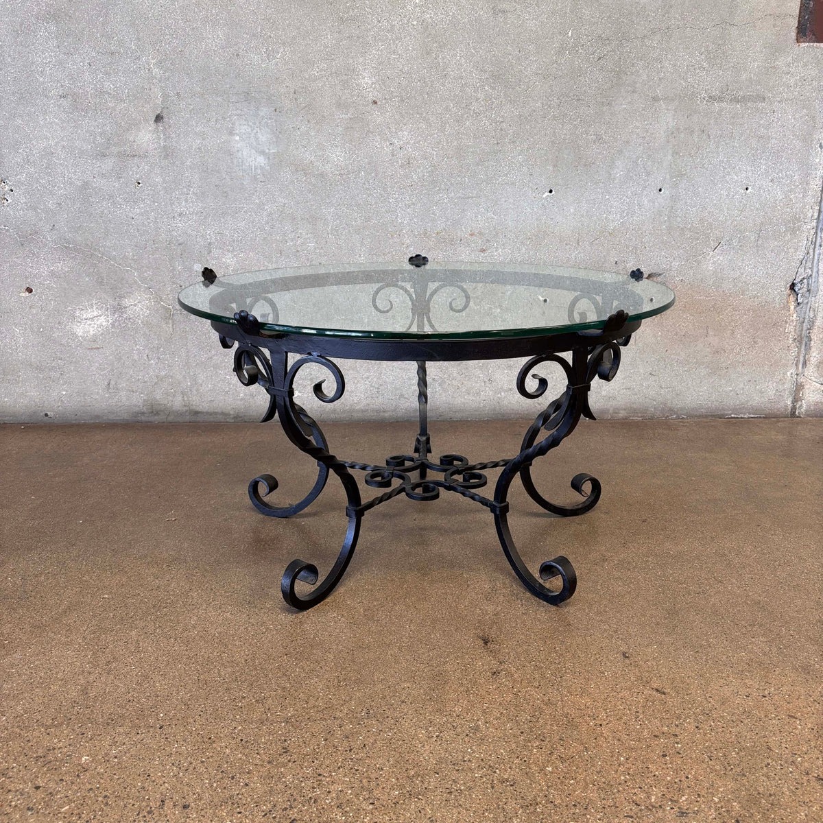 Wrought Iron Patio Table With Glass Top