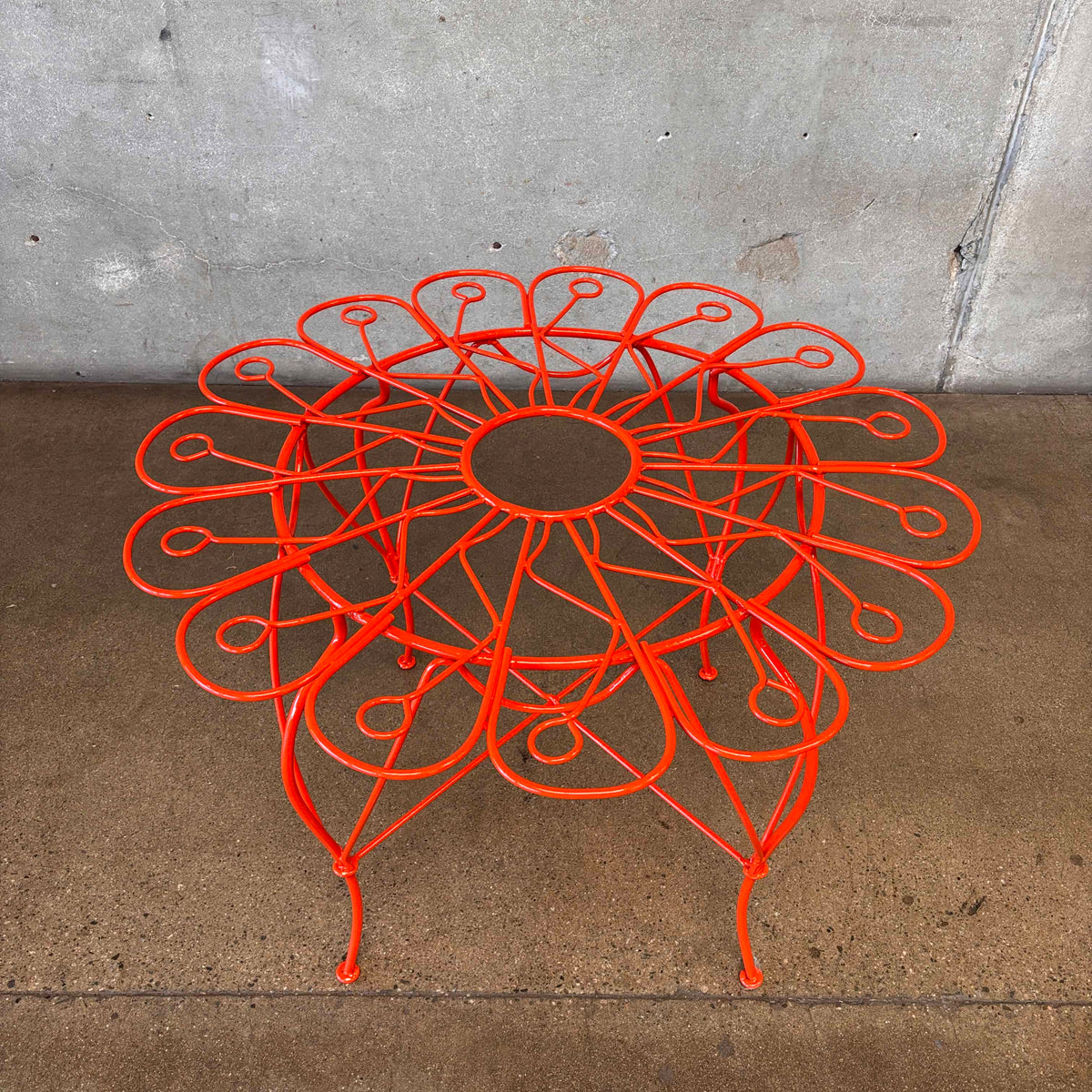 Wrought Iron Conversation Garden Table With Glass Top