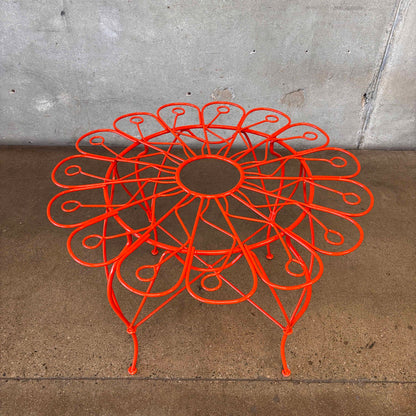 Wrought Iron Conversation Garden Table With Glass Top