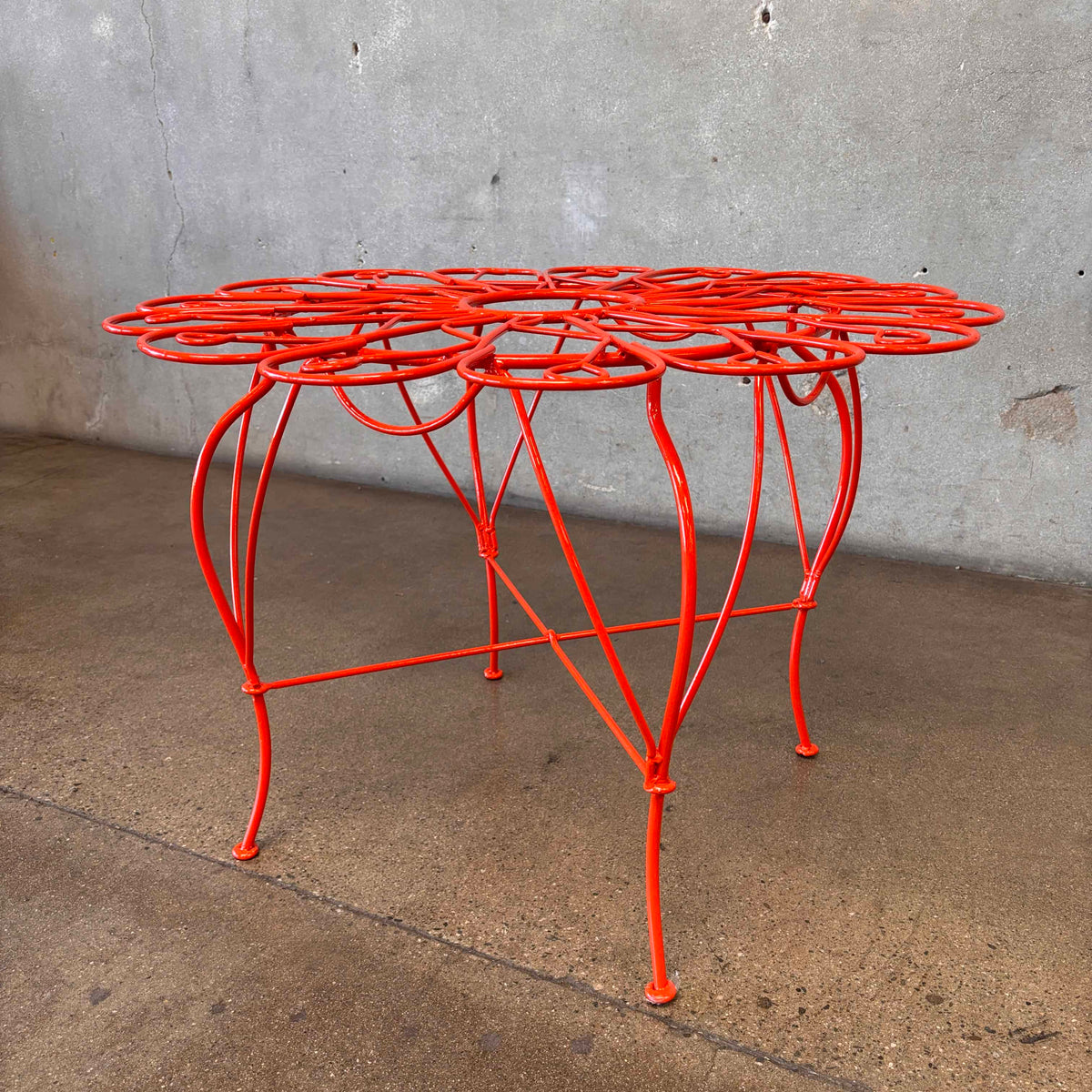Wrought Iron Conversation Garden Table With Glass Top