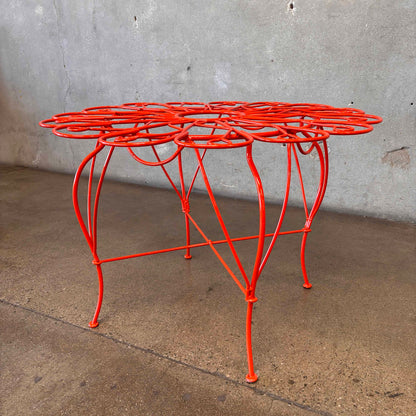 Wrought Iron Conversation Garden Table With Glass Top