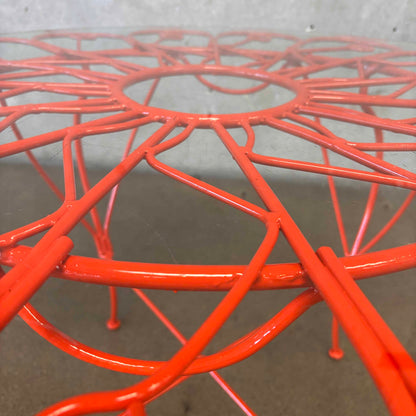 Wrought Iron Conversation Garden Table With Glass Top