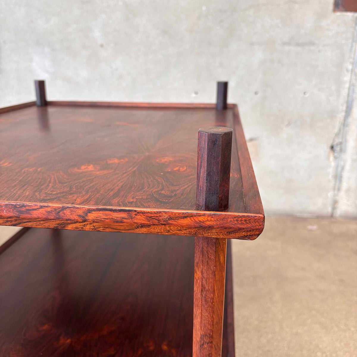 1960s Vintage Mid Century Modern Rosewood Cart