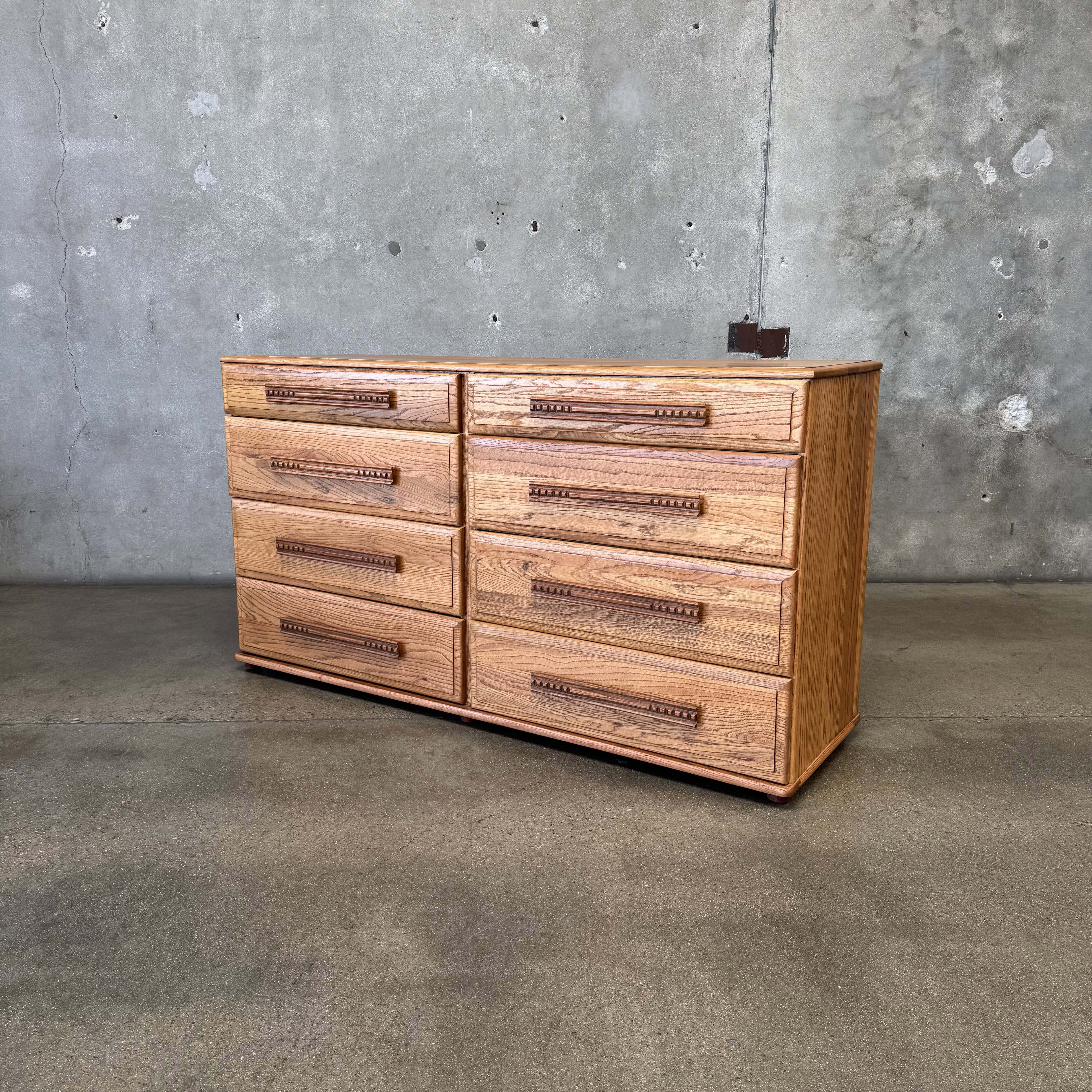 vintage oak dresser Mid Century Oak Dresser Circa 1950