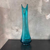 Mid Century Modern Blue Swung Vase By L.E. Smith