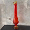 Mid Century Modern Orange Swung Vase By L.E. Smith