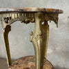Hollywood Regency Marble/Metal Side Table