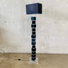 Mid Century Lucite Cube Floor Lamp Circa 1980s