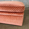 Vintage Velvet Ottoman In Mauve