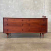 Mid Century Walnut Dresser, Six Drawer, by Glen of California