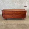 Mid Century Walnut Dresser, Six Drawer, by Glen of California