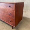 Mid Century Walnut Dresser, Six Drawer, by Glen of California