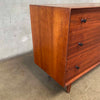 Mid Century Walnut Dresser, Six Drawer, by Glen of California