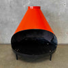 Vintage Mid Century Modern Orange Porcelain Enamel Finish Preway Fireplace