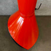 Vintage Mid Century Modern Orange Porcelain Enamel Finish Preway Fireplace