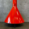 Vintage Mid Century Modern Orange Porcelain Enamel Finish Preway Fireplace