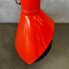 Vintage Mid Century Modern Orange Porcelain Enamel Finish Preway Fireplace