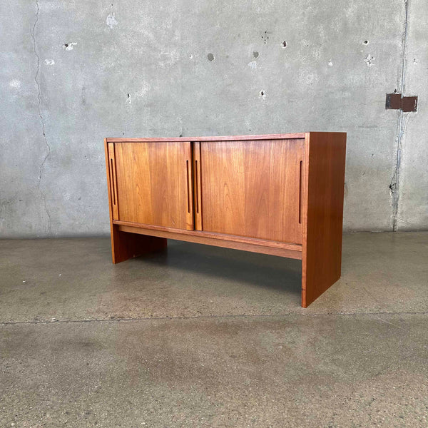 Teak Sideboard/ Credenza with Sliding Doors