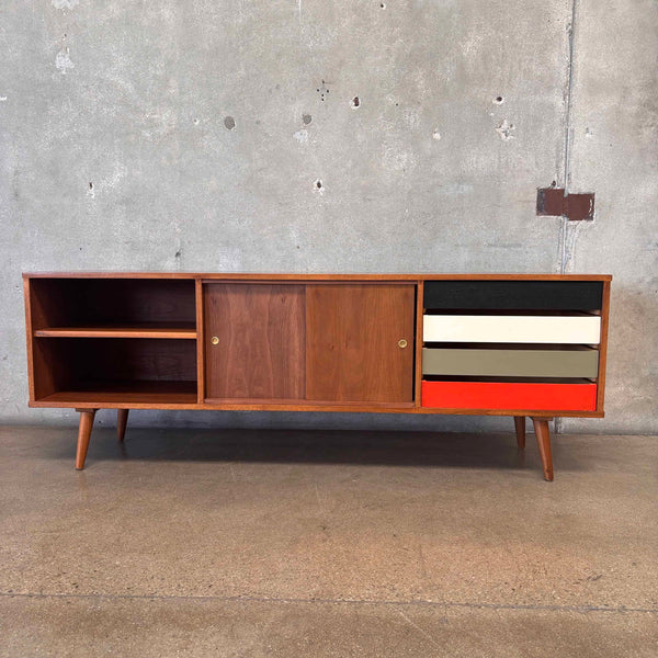 Mid Century Walnut Custom Credenza Walnut Wood