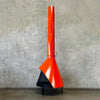 Vintage Mid Century Modern Orange Porcelain Enamel Finish Preway Fireplace