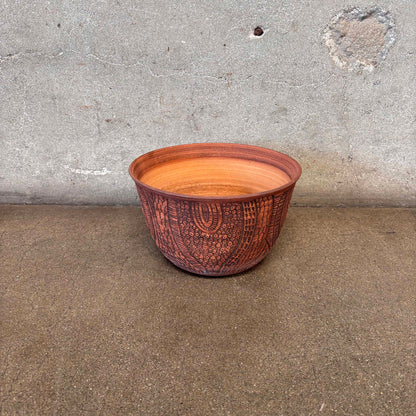 Vintage Incised Pot Signed "JA"