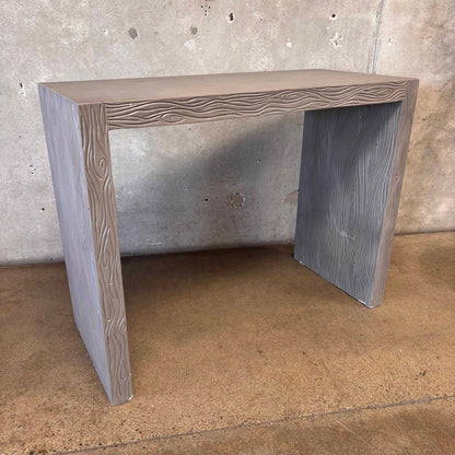 Outdoor Etched Concrete Parsons Console