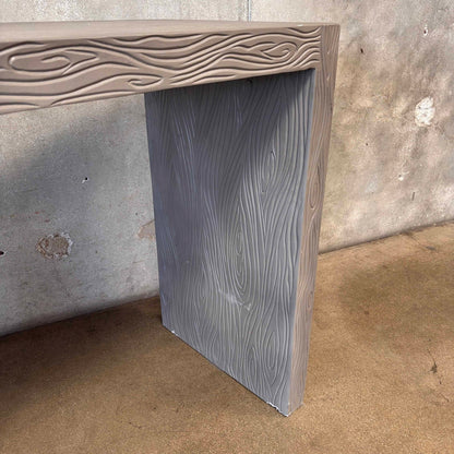 Outdoor Etched Concrete Parsons Console