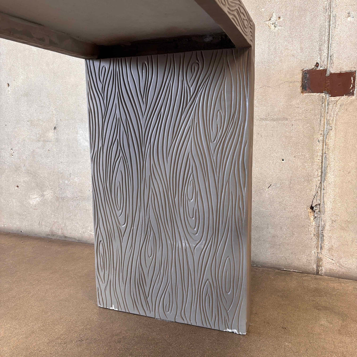 Outdoor Etched Concrete Parsons Console