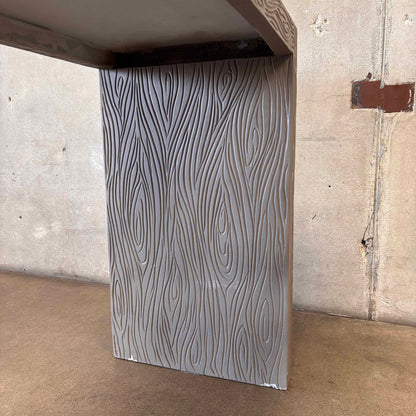 Outdoor Etched Concrete Parsons Console