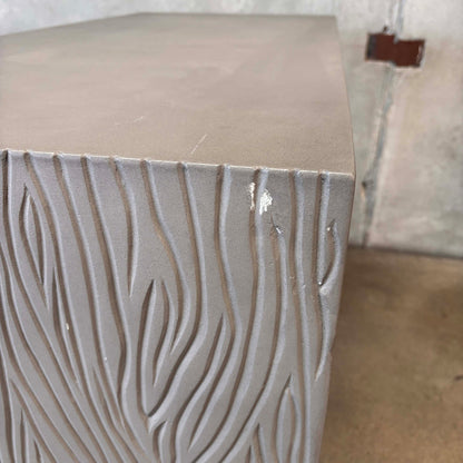 Outdoor Etched Concrete Parsons Console
