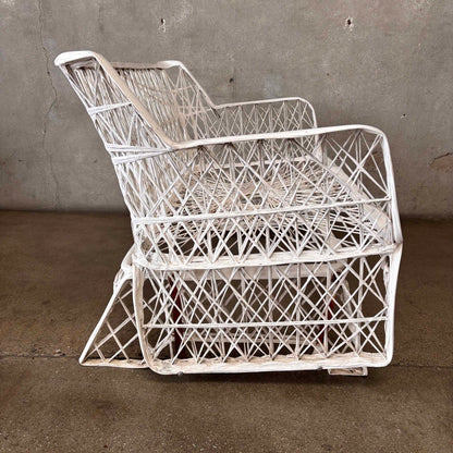 Mid Century Modern Russell Woodard Spun Fiberglass Glider Love Seat