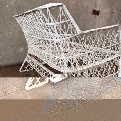 Mid Century Modern Russell Woodard Spun Fiberglass Glider Love Seat