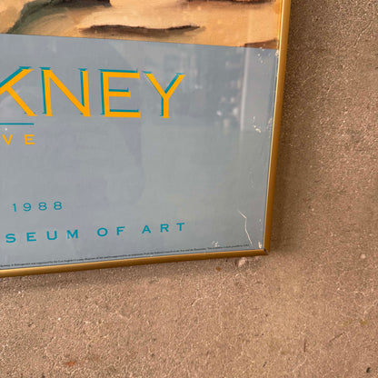 David Hockney 1988 "Beach Umbrella" LACMA Exhibition Poster