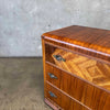 1940's Art Deco Waterfall Three Drawer Dresser (As Is)