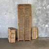 Vintage 1970s Wicker Rattan Folding Five Shelf Bookcase Etagere