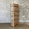 Vintage 1970s Wicker Rattan Folding Five Shelf Bookcase Etagere