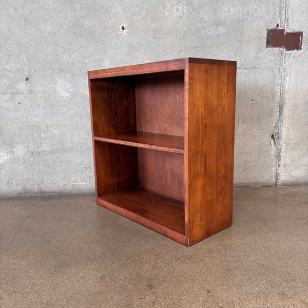 Vintage Walnut Petite Bookcase With One Adjustable Shelf