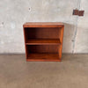 Vintage Walnut Petite Bookcase With One Adjustable Shelf