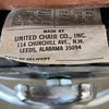 Vintage Industrial Adjustable Stool Chrome & Brown Tweed Fabric & Vinyl