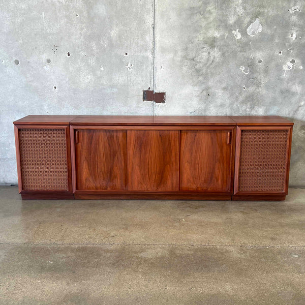 Barzilay Stereo Cabinet w/ Wood Grill Speaker Cabinets