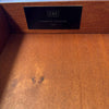 CB2 Fullerton Modern Three Drawer Metal, Walnut, & Marble Desk